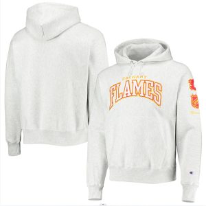 Calgary Flames Champion Gray OB Capsule II Pullover Hoodie