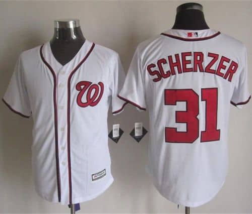 Nationals #34 Bryce Harper White New Cool Base Stitched Jersey