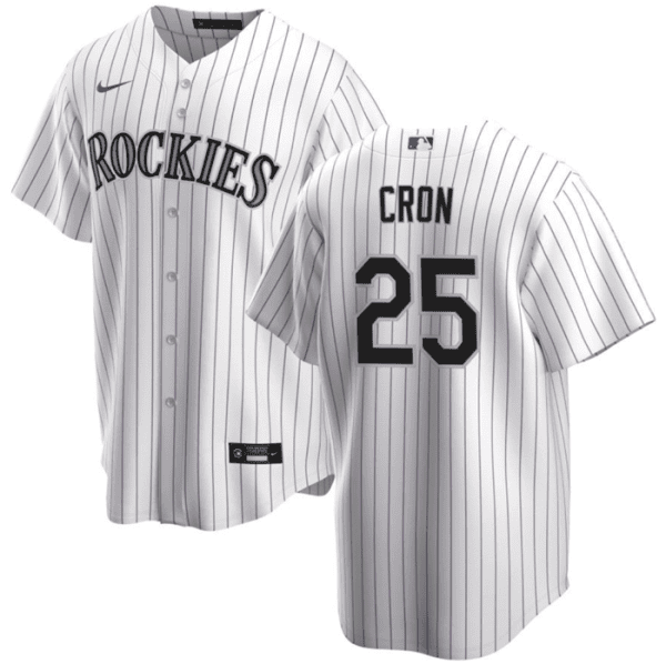 Colorado Rockies #25 C.J. Cron White Stitched Jersey