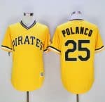 Pirates #25 Gregory Polanco Gold New Cool Base Stitched Jersey