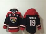 Florida Panthers #19 Matthew Tkachuk Black Red Lace-Up Pullover Hoodie