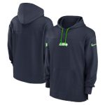 Seattle Seahawks Navy Performance Pullover Hoodie