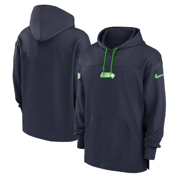 Seattle Seahawks Navy Performance Pullover Hoodie