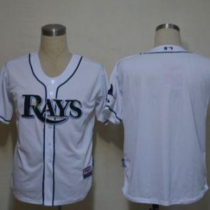 Rays Blank White Cool Base Stitched Jersey