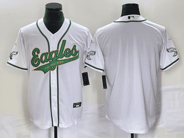 Philadelphia Eagles Blank White Gold Cool Base Stitched Jersey