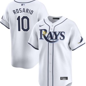 Tampa Bay Rays #10 Amed Rosario White Home Limited Stitched Jersey