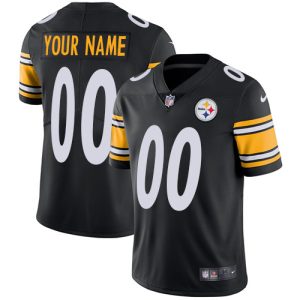 Custom Steelers Customized Black Vapor Untouchable Limited Stitched Jersey