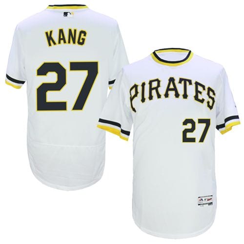 Pirates #27 Jung-Ho Kang White Flexbase Authentic Collection Cooperstown Stitched Jersey