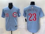 Chicago Cubs #23 Ryne Sandberg Blue 'Ryne Sandberg Tribute' Vapor Limited V3 Stitched Jersey