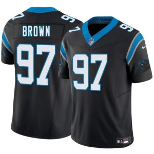 Carolina Panthers #97 Bobby Brown Black 2025 F.U.S.E. Vapor Limited Stitched Jersey