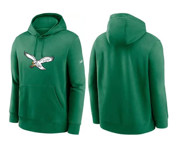 Philadelphia Eagles Kelly Green Stitched Pullover Hoodie