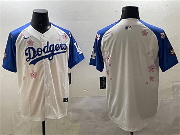 Los Angeles Dodgers Blank White Royal 2025 Tokyo Series Limited Stitched Jersey