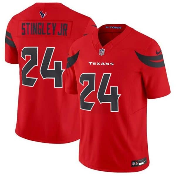Houston Texans #24 Derek Stingley Jr. Red 2024 Alternate F.U.S.E Vapor Stitched Jersey
