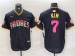 San Diego Padres #7 Ha-Seong Kim Black Cool Base Stitched Jersey