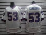 Mitchell And Ness Giants #53 Harry Carson White Stitched Jersey