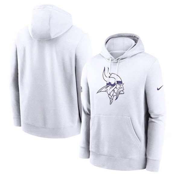 Minnesota Vikings White Pullover Hoodie