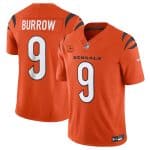 Cincinnati Bengals #9 Joe Burrow Orange 2024 F.U.S.E With 4-Star C Patch Vapor Untouchable Limited Stitched Jersey