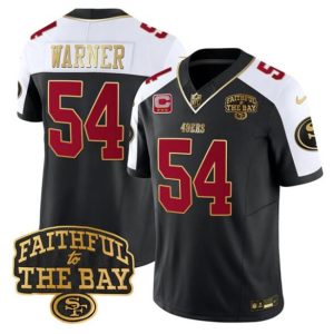 San Francisco 49ers #54 Fred warner Black Alternate 2025 F.U.S.E. 3-Star C With Faithful To The Bay Patch Limited V8 Stitched Jersey