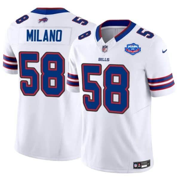 Buffalo Bills #58 Matt Milano White 2025 F.U.S.E. With Farewell Patch Vapor Untouchable Limited Stitched Jersey