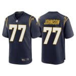 Los Angeles Chargers #77 Zion Johnson Navy Limited Stitched Jersey