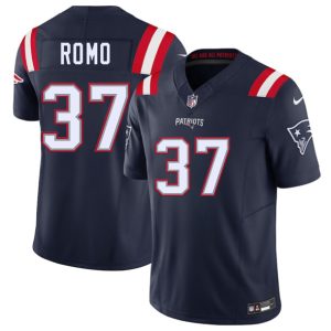 New England Patriots #37 Parker Romo Navy 2025 F.U.S.E. Vapor Limited Stitched Jersey