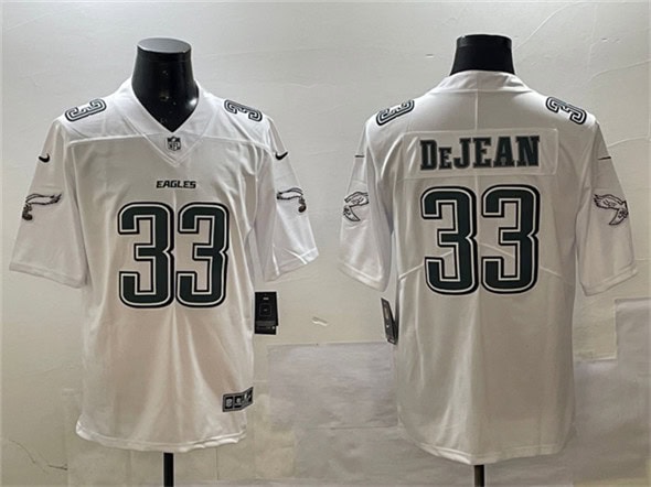 Philadelphia Eagles #33 Cooper DeJean White Fashion New Vapor Untouchable Limited Stitched Jersey