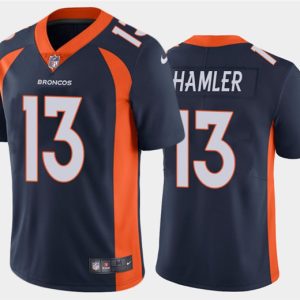 Denver Broncos #13 KJ Hamler Navy Vapor Untouchable Limited Stitched Jersey