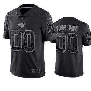Tampa Bay Buccaneers Customized Custom Black Reflective Limited Stitched Jersey
