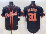 Detroit Tigers #31 Riley Greene Black With Patch Cool Base Stitched Jersey
