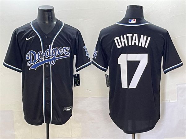 Los Angeles Dodgers #17 Shohei Ohtani Black Fashion Stitched Jersey