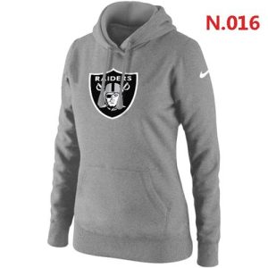 Oakland Raiders Logo Pullover Hoodie Grey