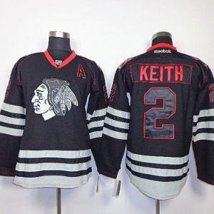 Blackhawks #2 Duncan Keith Black Accelerator Stitched Jersey
