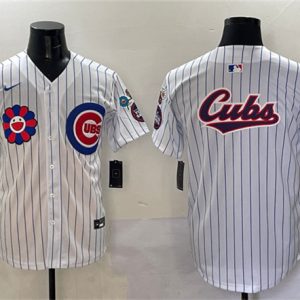 Chicago Cubs Team Big Logo White 2025 Tokyo Series Limited Stitched Jersey