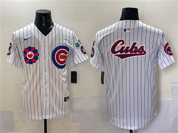 Chicago Cubs Team Big Logo White 2025 Tokyo Series Limited Stitched Jersey