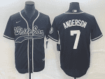Chicago White Sox #7 Tim Anderson Black Cool Base Stitched Jersey