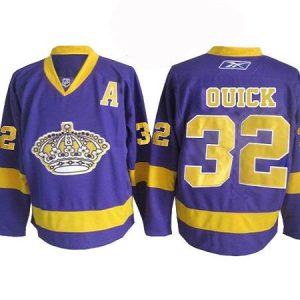 Kings #32 Jonathan Quick Purple Stitched Jersey