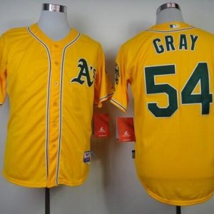 Athletics #54 Sonny Gray Yellow Cool Base Stitched Jersey