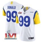 Los Angeles Rams #99 Aaron Donald White 2022 Super Bowl LVI Vapor Limited Stitched Jersey