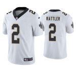 New Orleans Saints #2 Spencer Rattler White 2025 Vapor Limited Stitched Jersey
