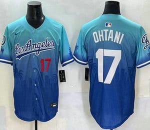 Los Angeles Dodgers #17 Shohei Ohtani Blue 2025 City Connect Limited Stitched Jersey