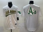 Oakland Athletics Team Big Logo White Stitched Jersey