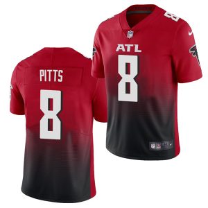 Atlanta Falcons #8 Kyle Pitts 2021 Red Vapor Untouchable Limited Stitched Jersey