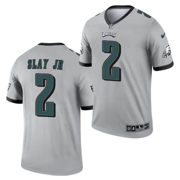 Philadelphia Eagles #2 Darius Slay JR Silver 2021 Inverted Legend Stitched Jersey