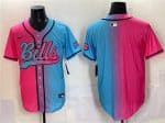 Buffalo Bills Blank Pink Blue Limited Stitched Jersey