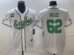 Philadelphia Eagles #62 Jason Kelce White With C Patch Cool Base Stitched Jersey
