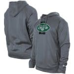 New York Jets Gray New Era Training Camp Raglan Pullover Hoodie