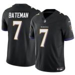 Baltimore Ravens #7 Rashod Bateman Black 2023 F.U.S.E Vapor Limited Jersey