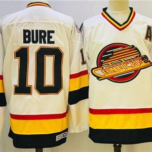 Vancouver Canucks #10 Pavel Bure White Stitched Jersey