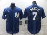 New York Yankees #7 Mickey Mantle Navy Cool Base Stitched Jersey