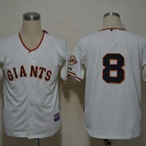 Giants #8 Hunter Pence Cream Cool Base Stitched Jersey